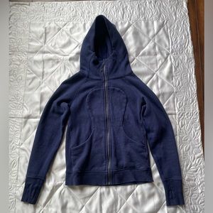 Lululemon full zip scuba hoodie sweater blue